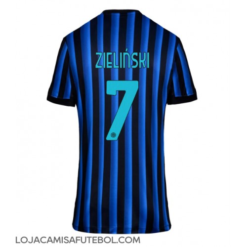 Camisa de Futebol Inter Milan Piotr Zielinski #7 Equipamento Principal Mulheres 2025-26 Manga Curta